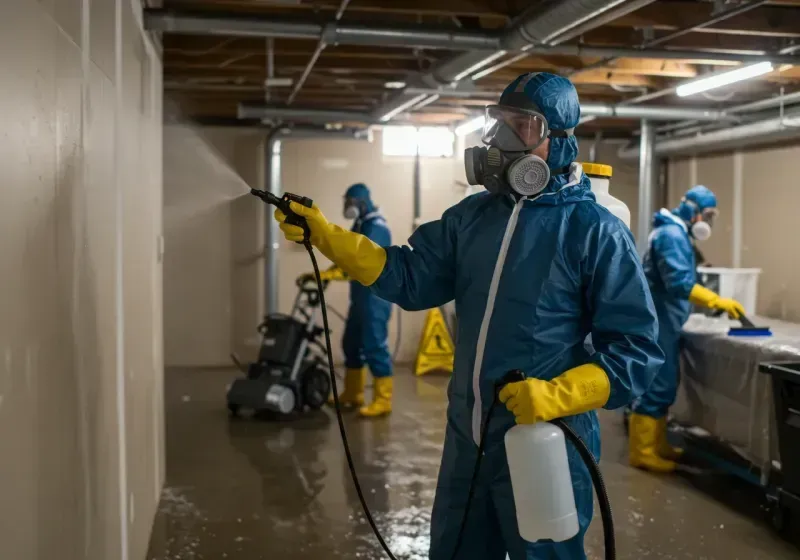 Basement Sanitization and Antimicrobial Treatment process in Ashford, AL