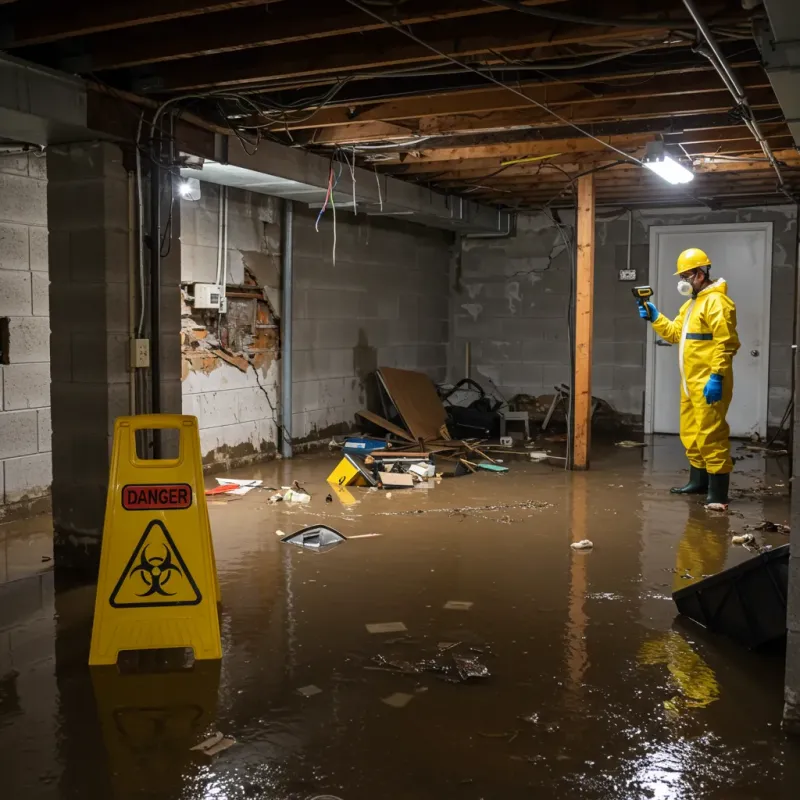 Flooded Basement Electrical Hazard in Ashford, AL Property